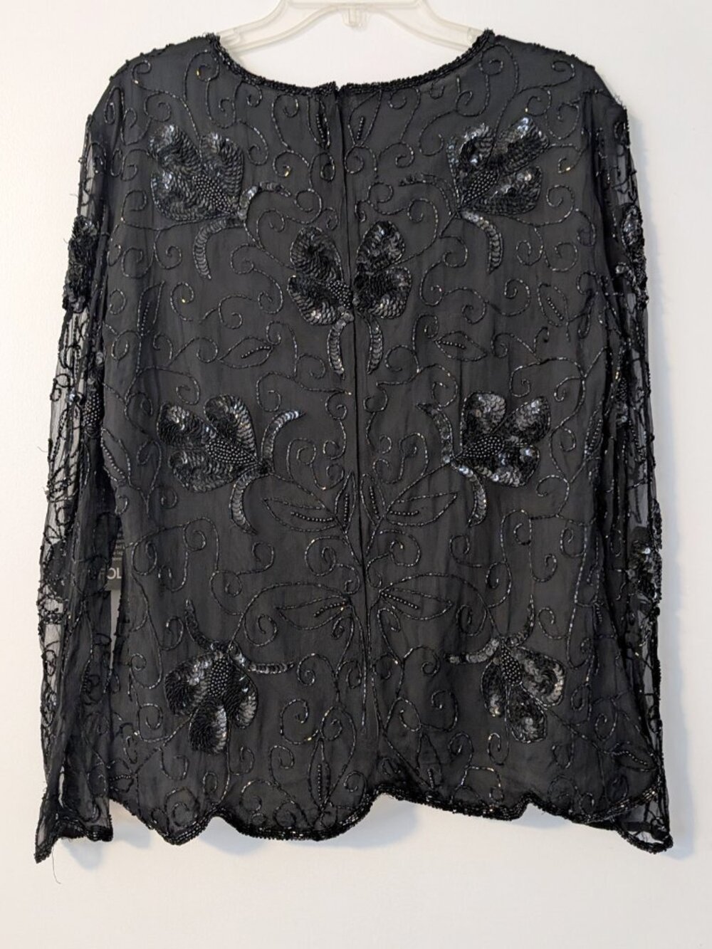 NWT Vintage Stenay Silk Beaded Blouse, XL - Picture 2 of 5